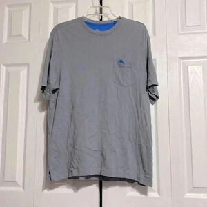 Tommy Bahama cotton mens gray tee shirt size small